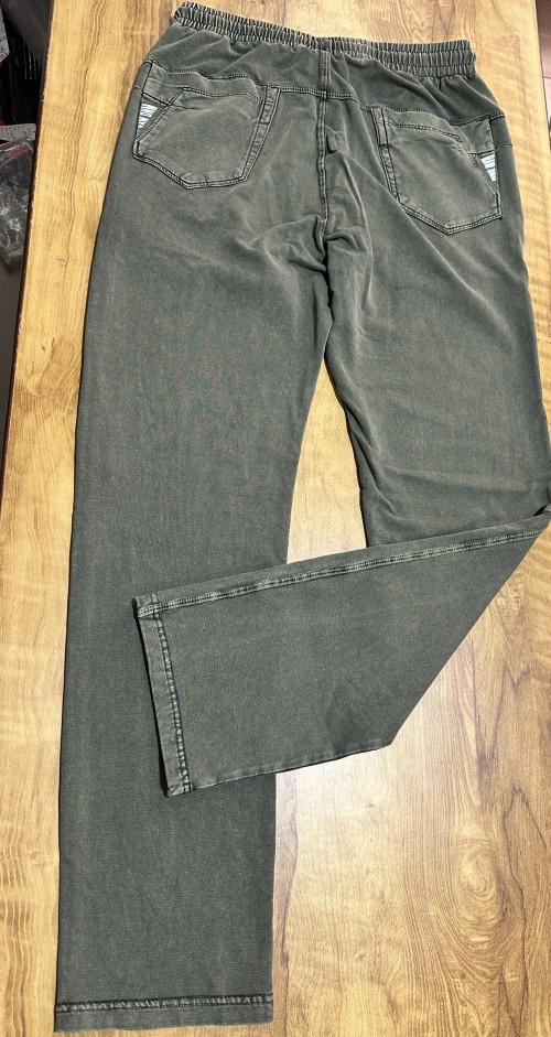 Unisex Denim Look Lower-cum-Jegging - Olive