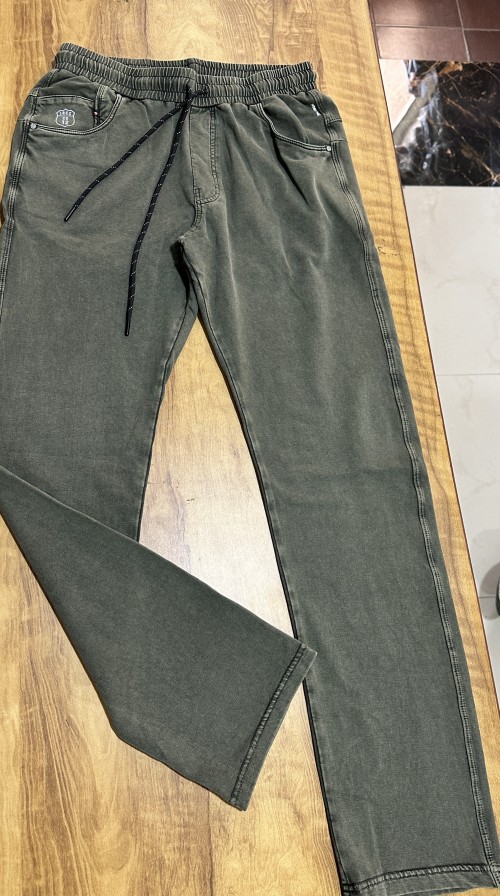 Unisex Denim Look Lower-cum-Jegging - Olive