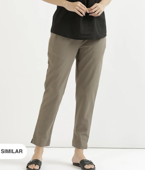 Cotton Trousers - Regular Fits - Dusty Grey