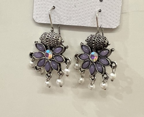 Anhad's Celestial Drops - Oxidized Ear hangings