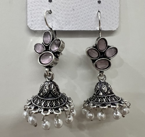 Anhad's Celestial Drops - Oxidized Ear hangings