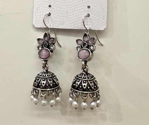 Anhad's Celestial Drops - Oxidized Ear hangings